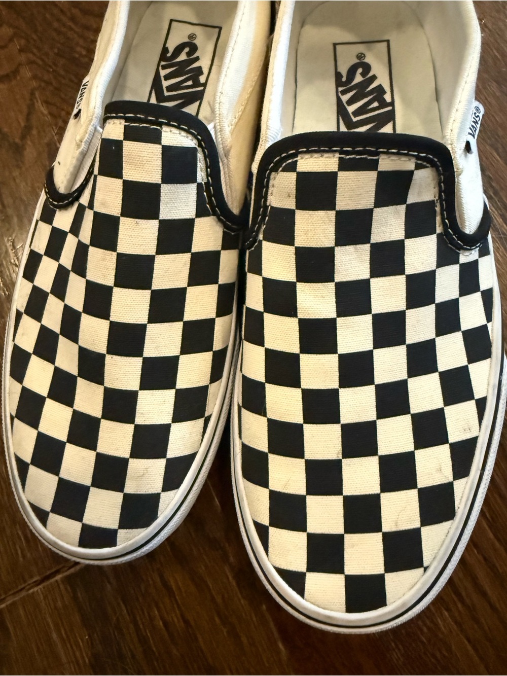 Vans Slip-On Checkerboard Sneakers - Black & White - Picture 7 of 7